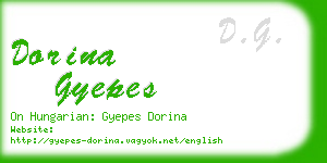 dorina gyepes business card